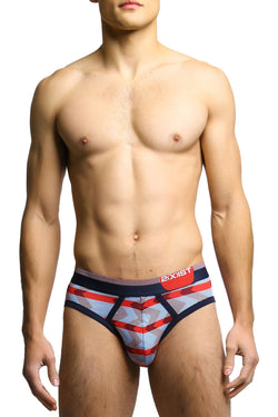 2(X)IST Zig Zag Stripe Red Graphic Cotton Briefs thumbnail 1