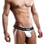 feel White Contrast-Piping Pouch Thong