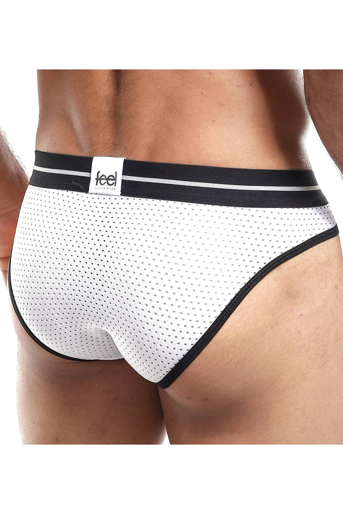 feel White Mesh Micro Bikini Brief