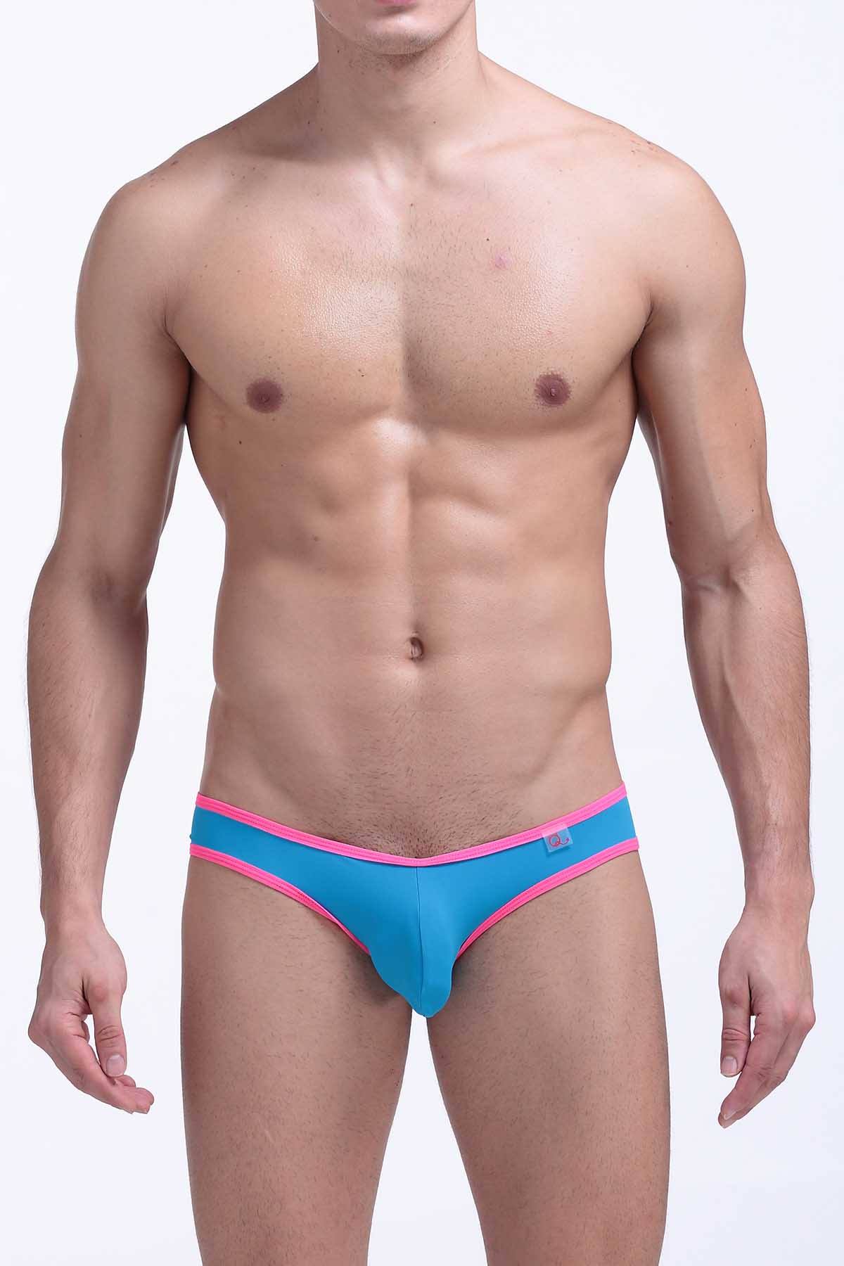 PetitQ Turquoise/Neon-Pink Bikini Brief
