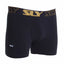 Sly Black & Gold Solid Boxer Trunk