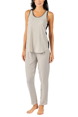 naked Black/Ivory Striped Tank & Pant Lounge Set thumbnail 4
