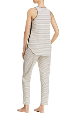 naked Black/Ivory Striped Tank & Pant Lounge Set thumbnail 2