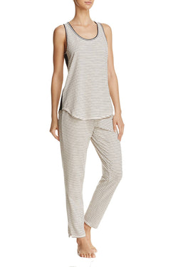 naked Black/Ivory Striped Tank & Pant Lounge Set thumbnail 1