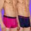papi Fuchsia Red and Martime Blue 2-Pack Performance Trunks