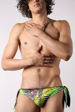 timoteo Black Tahiti Side Tie Reversible Swim Brief 2.0 thumbnail 1