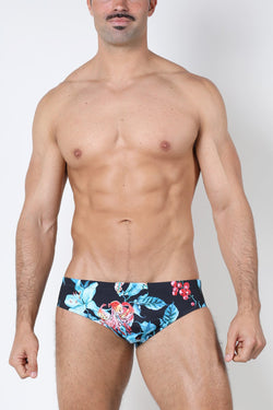 timoteo Black and Blue Lakeshore Low Rise Swim Brief thumbnail 1