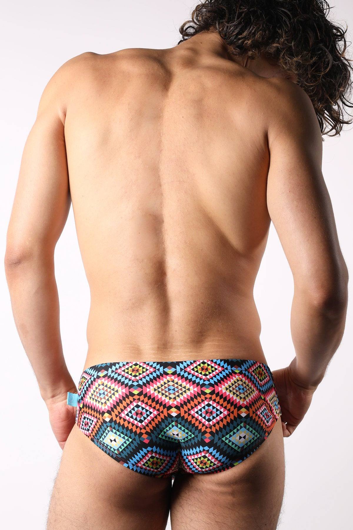 timoteo Geometric Lakeshore Low Rise Swim Brief
