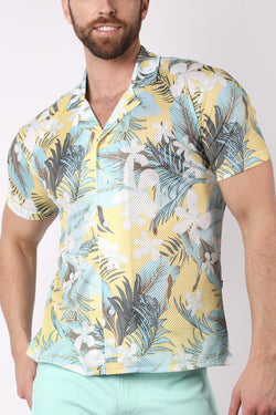 timoteo Yellow Coral Sands Mesh Shirt thumbnail 1