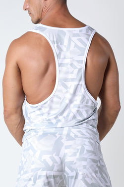 timotoe Grey Active Sport Racer Back Tank Top thumbnail 3