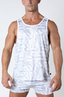 timotoe Grey Active Sport Racer Back Tank Top thumbnail 1